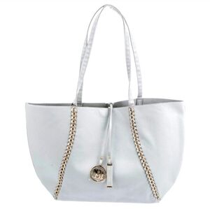 Badgley Mischka | Solid Leather Tote Bag Light Gray